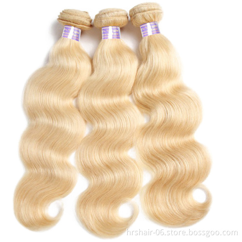 Blonde Human Hair Lace Frontal Natural Hairline Ear To Ear Lace Frontal Brazilian Hair Bundles With Transparent Lace